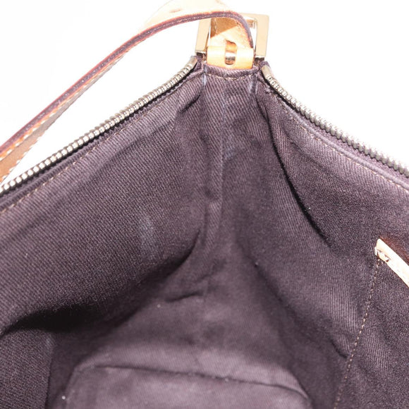 CELINE Macadam Canvas Hand Bag PVC Leather Brown Gold Auth 194864V