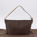 CELINE Macadam Canvas Hand Bag PVC Leather Brown Gold Auth 194864V-12