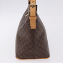 CELINE Macadam Canvas Hand Bag PVC Leather Brown Gold Auth 194864V-4