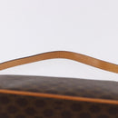 CELINE Macadam Canvas Hand Bag PVC Leather Brown Gold Auth 194864V-14