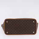 CELINE Macadam Canvas Hand Bag PVC Leather Brown Gold Auth 194864V-5