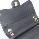 CHANEL Matelasse 30 Chain Shoulder Bag Lamb Skin Gold Black CC Auth 194866SM-17