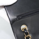 CHANEL Matelasse 30 Chain Shoulder Bag Lamb Skin Gold Black CC Auth 194866SM-24
