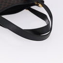 CELINE Macadam Canvas Tote Bag PVC Leather Black Gold Auth 194870V-7
