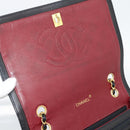 CHANEL Matelasse Chain Shoulder Bag Lamb Skin Black Gold CC Auth 194871V-14