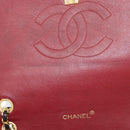 CHANEL Matelasse Chain Shoulder Bag Lamb Skin Black Gold CC Auth 194871V-15