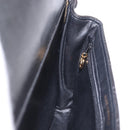 CHANEL Matelasse Double Face Hand Bag Lamb Skin Black Gold CC Auth 194872SAM-25