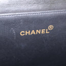 CHANEL Matelasse Double Face Hand Bag Lamb Skin Black Gold CC Auth 194872SAM-32