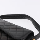 CHANEL Matelasse Double Face Hand Bag Lamb Skin Black Gold CC Auth 194872SAM-14