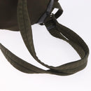 PRADA Backpack Nylon Khaki Silver Auth 194873A-12