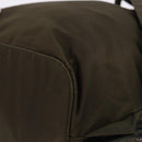 PRADA Backpack Nylon Khaki Silver Auth 194873A-18