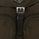 PRADA Backpack Nylon Khaki Silver Auth 194873A-19
