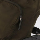 PRADA Backpack Nylon Khaki Silver Auth 194873A-22
