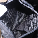 PRADA Backpack Nylon Khaki Silver Auth 194873A-29