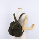 PRADA Backpack Nylon Khaki Silver Auth 194873A-33