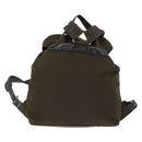 PRADA Backpack Nylon Khaki Silver Auth 194873A-4