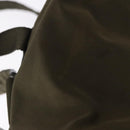 PRADA Backpack Nylon Khaki Silver Auth 194873A-9
