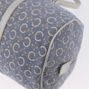 CELINE C Macadam Canvas Hand Bag Blue Silver Auth 194875A-14