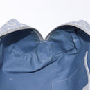 CELINE C Macadam Canvas Hand Bag Blue Silver Auth 194875A-19