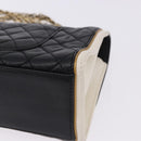 CHANEL Chain Matelasse 2.55 Shoulder Bag Lamb Skin Black Gold CC Auth 194876V-16
