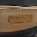 CHANEL Chain Matelasse 2.55 Shoulder Bag Lamb Skin Black Gold CC Auth 194876V-21