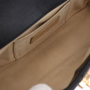 CHANEL Chain Matelasse 2.55 Shoulder Bag Lamb Skin Black Gold CC Auth 194876V-10