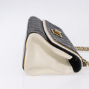 CHANEL Chain Matelasse 2.55 Shoulder Bag Lamb Skin Black Gold CC Auth 194876V-3