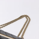 CHANEL Chain Matelasse 2.55 Shoulder Bag Lamb Skin Black Gold CC Auth 194876V-8