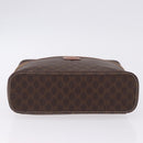 CELINE Macadam Canvas Vanity Hand Bag PVC Leather Brown Gold Auth 194878A-5