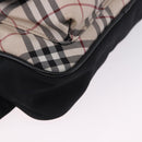 BURBERRY Nova Check Waist Bag Nylon Beige Silver Auth 194879A-10