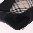 BURBERRY Nova Check Waist Bag Nylon Beige Silver Auth 194879A-12