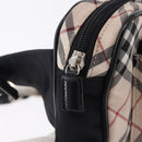 BURBERRY Nova Check Waist Bag Nylon Beige Silver Auth 194879A-15