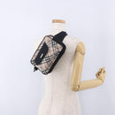 BURBERRY Nova Check Waist Bag Nylon Beige Silver Auth 194879A-21