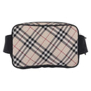BURBERRY Nova Check Waist Bag Nylon Beige Silver Auth 194879A-3
