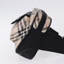 BURBERRY Nova Check Waist Bag Nylon Beige Silver Auth 194879A-4