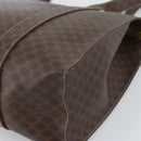 CELINE Macadam Canvas Tote Bag PVC Leather Brown Gold Auth 194880A-12