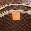 CELINE Macadam Canvas Tote Bag PVC Leather Brown Gold Auth 194880A-15