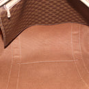 CELINE Macadam Canvas Tote Bag PVC Leather Brown Gold Auth 194880A-16