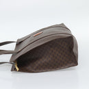 CELINE Macadam Canvas Tote Bag PVC Leather Brown Gold Auth 194880A-4