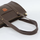 CELINE Macadam Canvas Tote Bag PVC Leather Brown Gold Auth 194880A-7