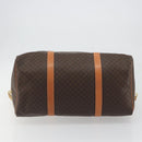 CELINE Macadam Canvas Boston Bag PVC Leather 2way Brown Gold Auth 194881V-5