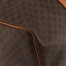 CELINE Macadam Canvas Boston Bag PVC Leather 2way Brown Gold Auth 194881V-17