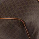 CELINE Macadam Canvas Boston Bag PVC Leather 2way Brown Gold Auth 194881V-19