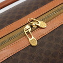 CELINE Macadam Canvas Boston Bag PVC Leather 2way Brown Gold Auth 194881V-9