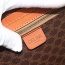 CELINE Macadam Canvas Boston Bag PVC Leather 2way Brown Gold Auth 194881V-22
