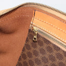CELINE Macadam Canvas Boston Bag PVC Leather 2way Brown Gold Auth 194881V-25