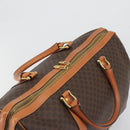 CELINE Macadam Canvas Boston Bag PVC Leather 2way Brown Gold Auth 194881V-6
