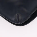 GUCCI GG Canvas Sherry Line Shoulder Bag Navy Gold Auth 194883-12
