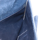 GUCCI GG Canvas Sherry Line Shoulder Bag Navy Gold Auth 194883-18