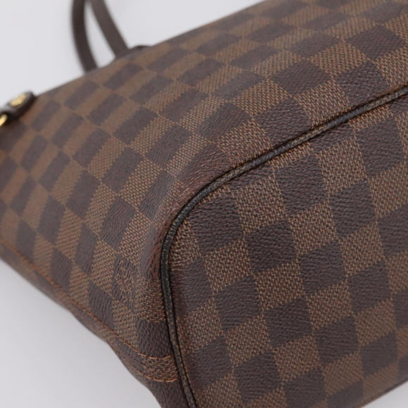 LOUIS VUITTON Damier Ebene Neverfull PM Tote Bag N51109 LV Auth 194884A
